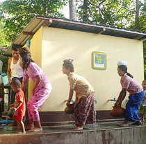 ミャンマーへ井戸を設置